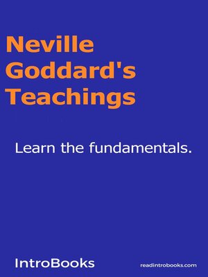 cover image of Neville Goddard's Teachings
